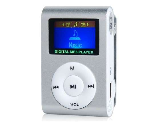 1.0" LCD Screen Clip MP3 Player with FM & TF Card Slot (Silver)..!