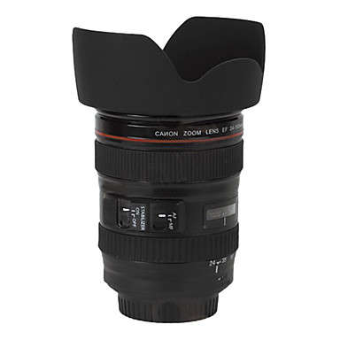 3rd Generation Canon 24-105mm Camera Lens Style 350ml Plastic Coffee Mug Cup (Black)..!