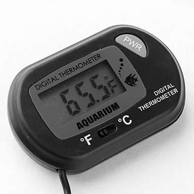 Digital LCD Aquarium Fish Tank Sensor Water Thermometer + Free Battery (Black)..!