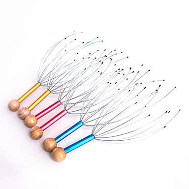 Hand-held Blood Circulation Promotion Head Scalp Neck Stress Release Massager (Silver)..!
