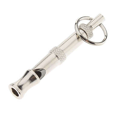 Portable Durable Alloy Ultrasonic Training Whistle Key Chain for Dogs (Silver)..!