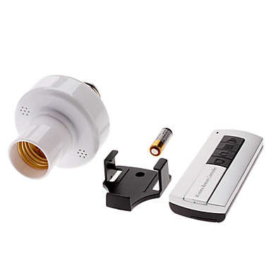 E27 360-Degree Wireless Remote Control LED Bulbs Lamp Holder - White (110-220V)..!