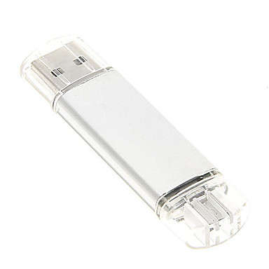 Cool Shine 64GB Dual USB2.0 + Micro USB OTG Flash Drive (White)..!