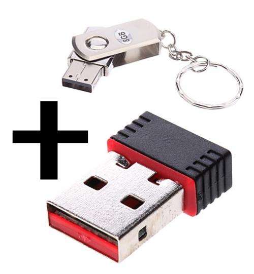 Ultra-compact LG-N18 Mini 11N 150Mbps USB Wireless LAN Adapter with SoftAP Support + FREE 8GB Flash