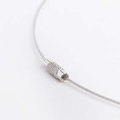Stainless Steel Necklace, Buckle (Silver)..!