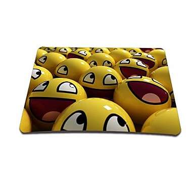 Smiling Face Gaming Optical Mouse Pad (Yellow)..!
