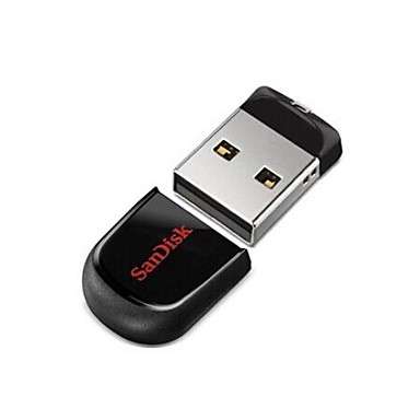 Ultra-Compact SanDisk CZ33 8GB Cruzer Fit USB 2.0 Flash Drive (Black)..!