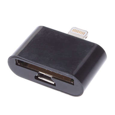 2-in-1 Apple 8 Pin Male Connector to Micro USB and 30-Pin Female Connector Adapter for iPhone 5..!