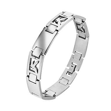 Men's Eagle Pattern Titanium Steel Bracelet (Silver)..!