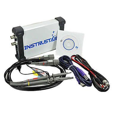 PC Based USB Virtual Oscilloscope 2CH 20MHz 48MSa/s Spectrum FFT Analyzer Data Logger (White)..!