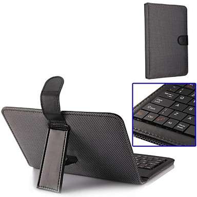 |ON SALE| 7" Tablet Case/Stand with 80-Key USB Keyboard + Stylus (Dark Grey/Black)..!
