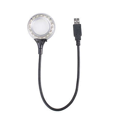 30X Magnification 33mm Diameter Jewelry & All Purpose Magnifier Loupe USB Powered 18-LED Light..!