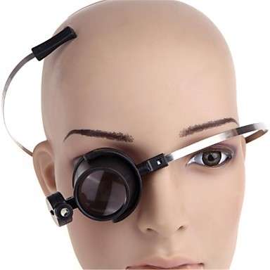15X Eye-Clamp-Free LED Illuminated General or Clock Repair Loupe Magnifier (Black, 2x CR1620)..!