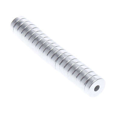 Powerful 20pcs 1.5x5mm NdFeB Neodymium Magnet Circular Cylinder DIY Set (Silver)..!