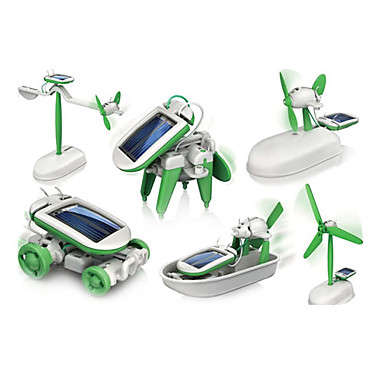 6-In-1 Educational Solar Robot Kit (White + Green)..!