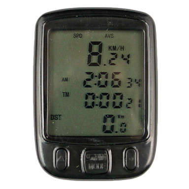 Large 4.3cm LCD Electronic Waterproof Multifunctional Bicycle Computer/Speedometer (Black)..!