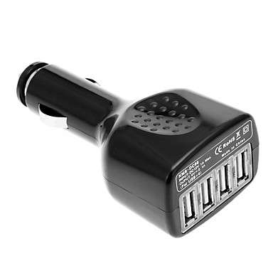 12V/24V Car Cigarette Socket 4-Port USB Charger for iPhone / iPad Series, Smartphones, Tablets..!