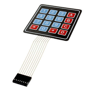 Membrane Keyboard 4x4 Matrix Microcontroller External Expansion Keyboard for Electronics DIY