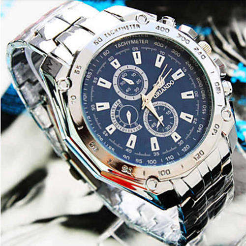 |FOR SALE| Men's Fashion Dress Alloy Band Wrist Watch (Silver)..!