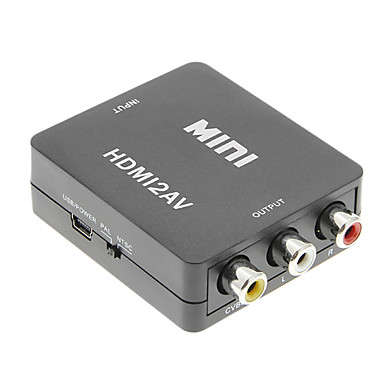HDMI to AV Converter HDMI to RCA for HD Video Audio (Black)..!