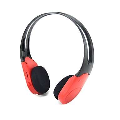|REDUCED| Rechargeable Wireless Headphones with MicroSD Card Slot / FM Radio (Black+Red)..!