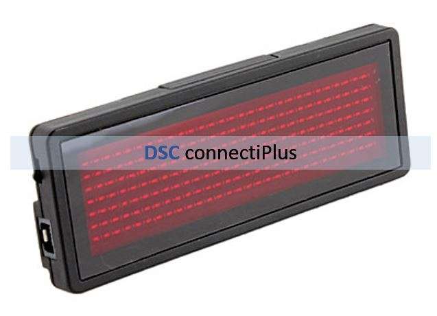 Battery-powered Programmable Scrolling LED Name/Message/Advertising Tag Card Badge (Black, Red LED)