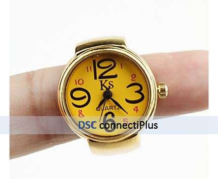 Women's Alloy Analog Quartz Ring Watch (Gold)..!