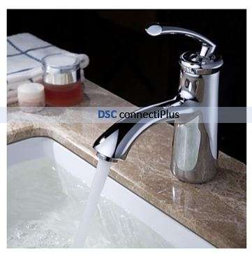 Solid Brass Contemporary Bathroom Sink Faucet (Single Handle, Chrome Finish)..!