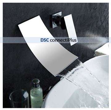 Contemporary Widespread Waterfall Design Wall Mounted Bathroom Sink/Tub Faucet (Chrome Finish)..!