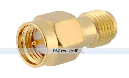 SMA Male to RP-SMA Female RF Adapter (Gold)..!