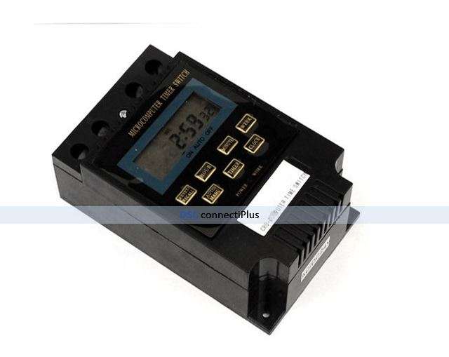 2" LCD Screen DIN Rail Microcomputer Timer Switch / Time Controller (Black, 1x AAA Battery)..!