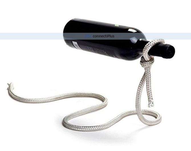 Magic Rope Wine Bottle Holder (White)..!