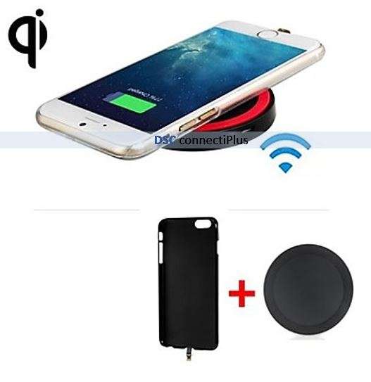 Qi Standard Wireless Charger Receiver Back Cover + Wireless Transmitter for iPhone 6