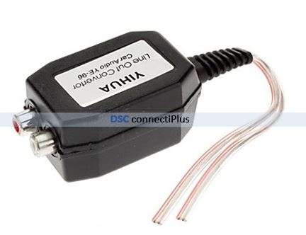 2 Channel Car Audio High Frequency Level to Low Frequency Level RCA Converter Adapter Lead (Black).!