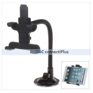 Car Windshield Swivel Mount Holder w/ C61 4.5 to 7 inch Back Clip for Phone or Tablet PC