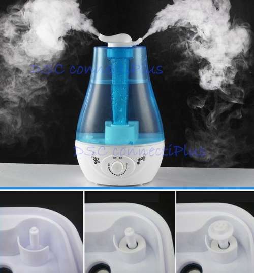 3L Tank Capacity Water Bottle Mini Home Ultrasonic Humidifier Air Purifier/Refresher w/LED Mood Lamp
