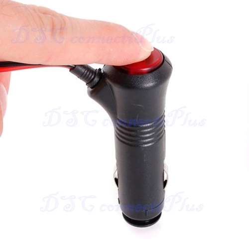 12V/24V 5A Fused Male Car Cigarette Lighter Socket Plug Connector On/Off Switch w/ 1.5m Cable