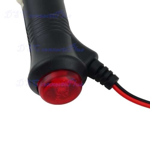12V/24V 5A Fused Male Car Cigarette Lighter Socket Plug Connector On/Off Switch w/ 1.5m Cable