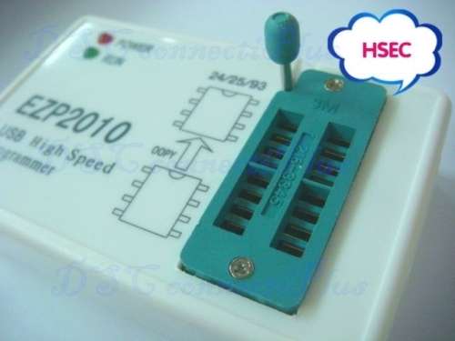 EZP2010 High-speed USB SPI Programmer Support 24 25 93 EEPROM Flash Bios Chip (White)..!