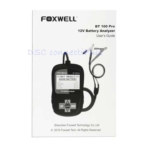 FOXWELL BT100 Pro 12V Digital Car Battery Tester for Flooded, AGM, GEL Automotive Battery Analyzer!!