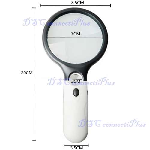 3-LED Lights 45X Handheld Mini Pocket Microscope Reading Magnifying Glass Lens Jewelry Loupe !!!