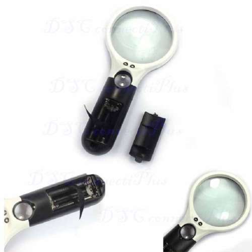 3-LED Lights 45X Handheld Mini Pocket Microscope Reading Magnifying Glass Lens Jewelry Loupe !!!