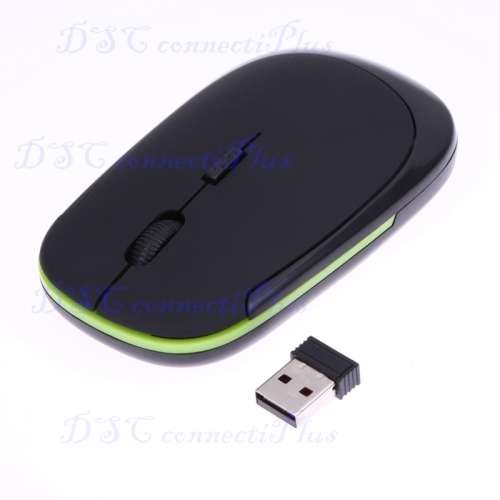 Mini 2.4GHz 1600DPI Wireless Ultra-Slim USB Optical Mouse For Macbook PC Laptop Desktop (Black)..!