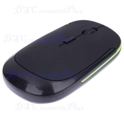 Mini 2.4GHz 1600DPI Wireless Ultra-Slim USB Optical Mouse For Macbook PC Laptop Desktop (Black)..!