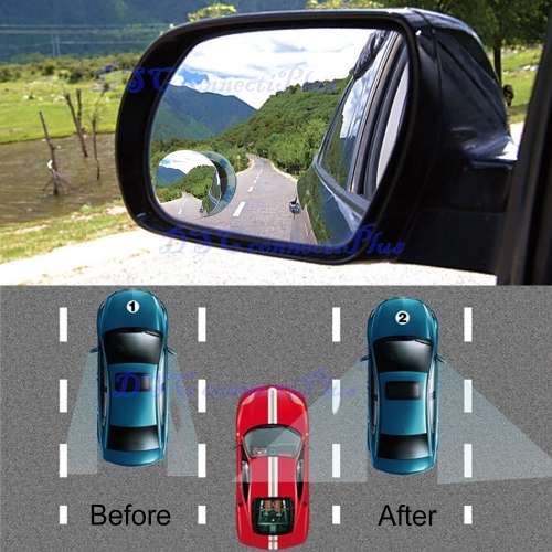 Clear 360 Degree Car Rear View Rotating Wide Angle Blind Spot Round Convex Parking Mirror..!