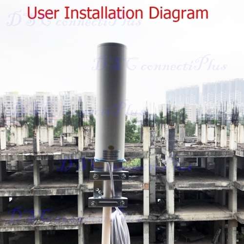 12dBi Broadband 3G/4G/LTE/GSM/WiFi Outdoor Omni-directional External Antenna Indoor/Outdoor Booster!