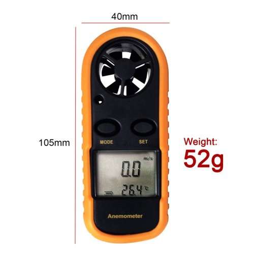 Digital LCD Wind Speed Gauge Sport Mini Anemometer Thermometer Pocket Handheld Meter (Black/Yelow)!!