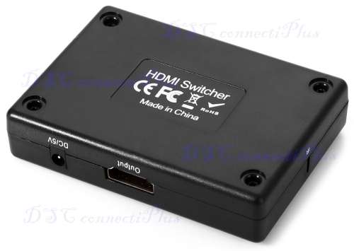 3-Port HDMI Switcher with 3 Input 1 Output Remote Controller & Free Battery (Black)..!