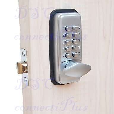 Mechanical Password Pin Code Push Button Keyless Door Lock (Silver)..!