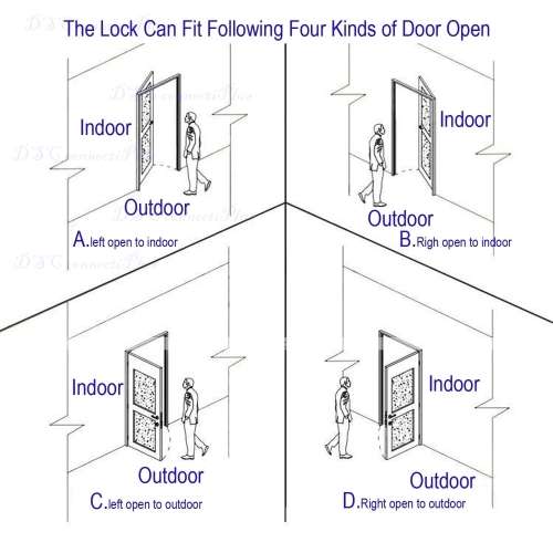 Mechanical Password Pin Code Push Button Keyless Door Lock (Silver)..!